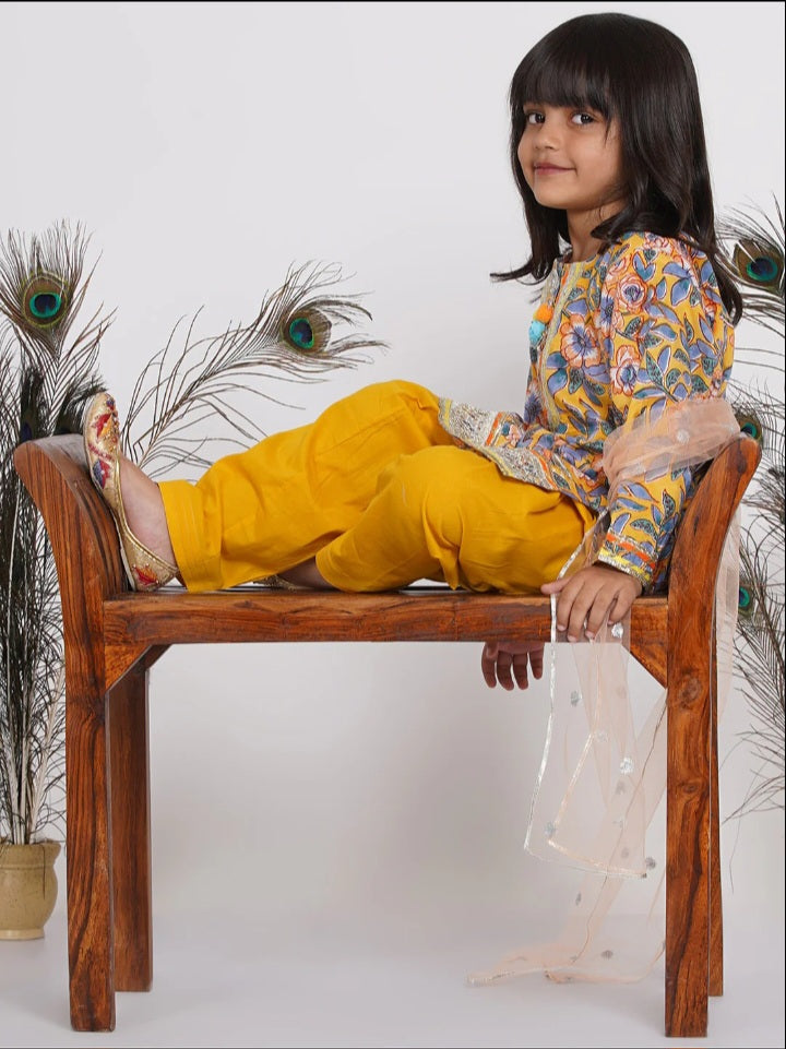 Girls Floral Shalwar Kameez